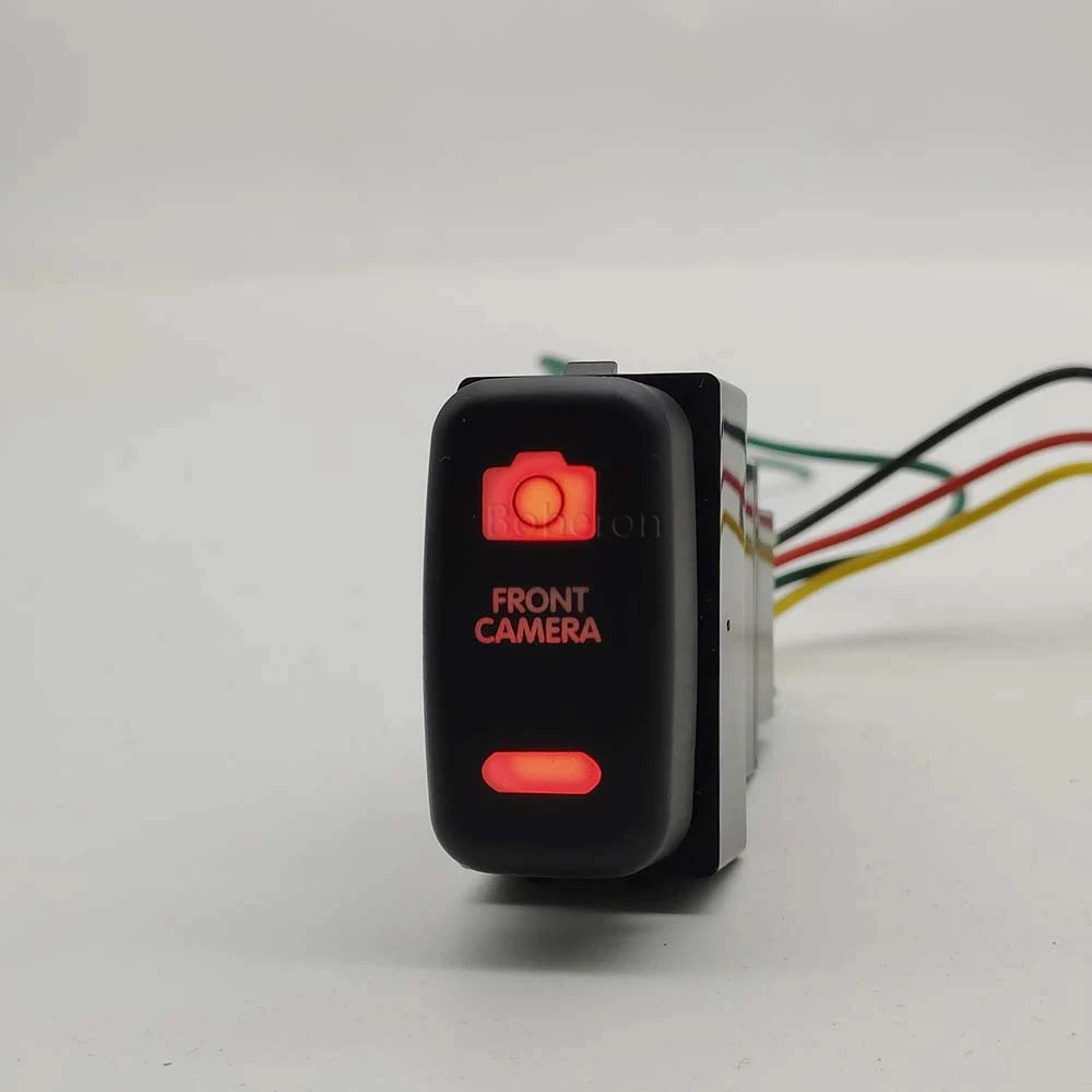 

12 В/24 В автоматический красный светодиод, кнопка включения передней камеры для Mitsubishi Outlander 2006-2012 Pajero Lancer, аксессуары