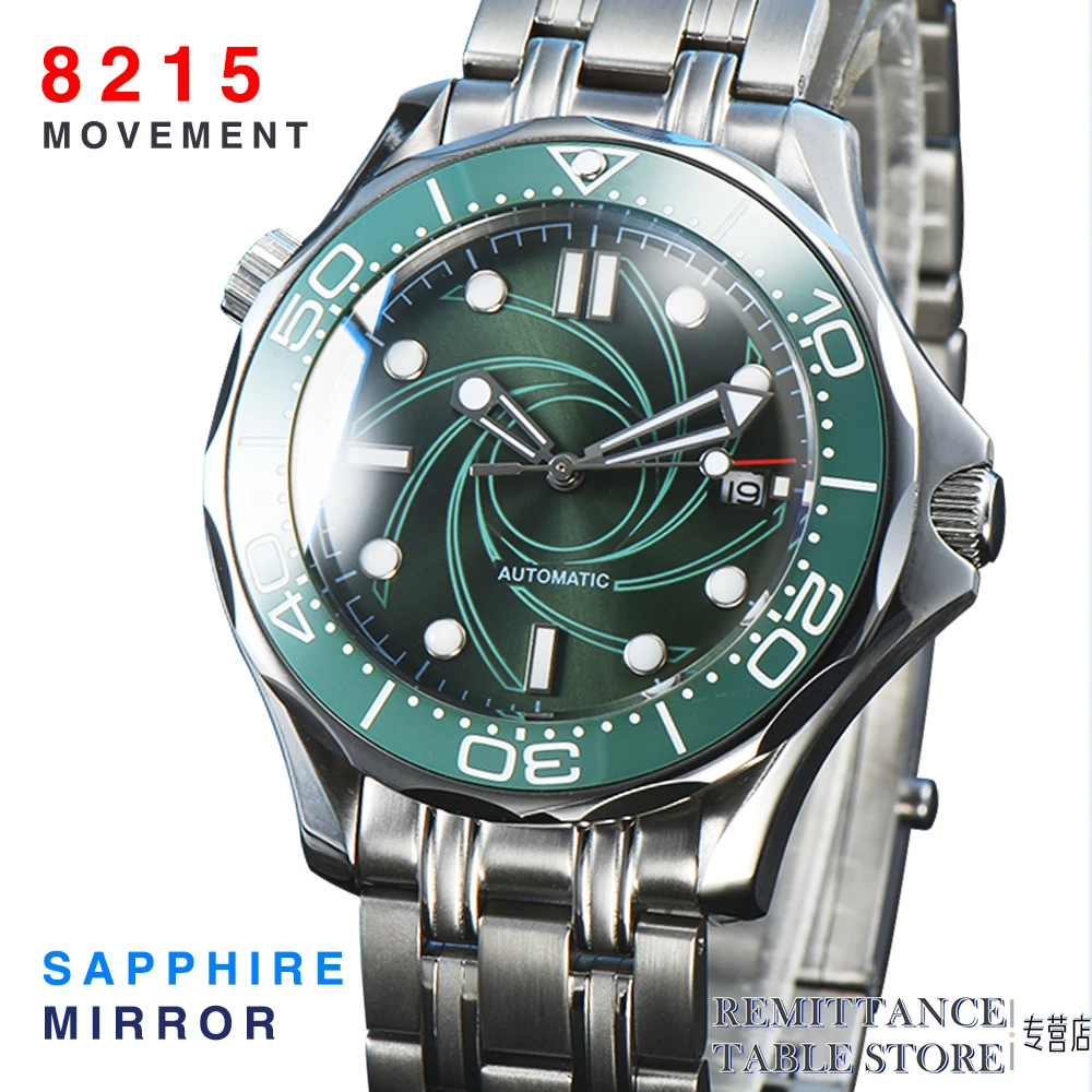 41mm Luxury Men's Watch 300 Sapphire Glass 8215 Luminous Threaded Dial Water Resistant Self Winding Mechanical Watch