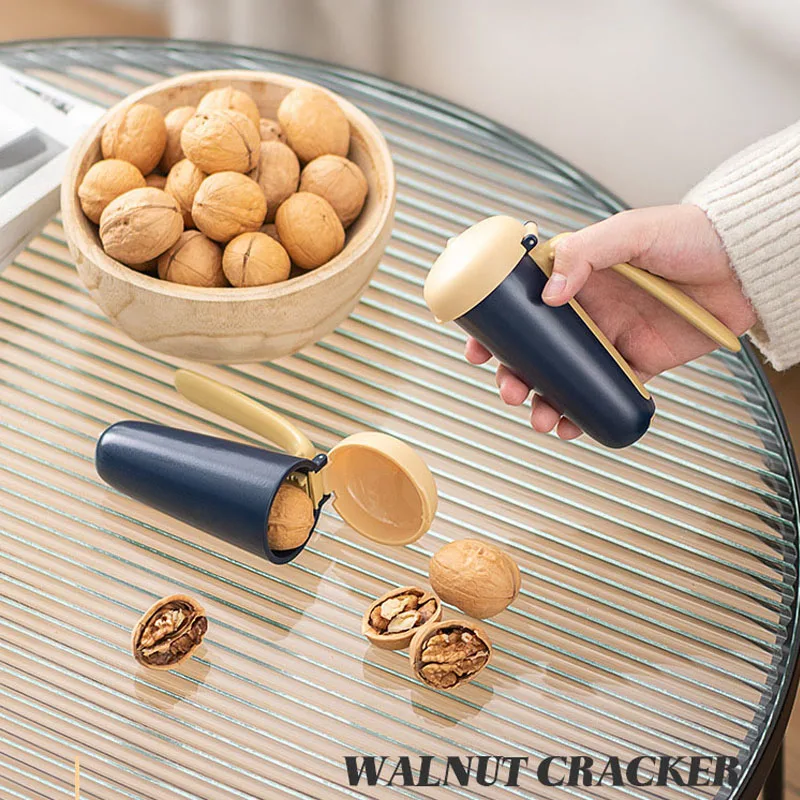 

Household Nut Peeling Tool Splash-Proof Peeling Walnut Nut Clip Hazelnut Almond Wood Fixture with Cover Lid Walnut Cracker Tool