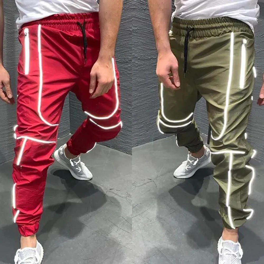 

Autumn Men's Pant Running Fluorescence Sport Long Pants Tracksuit Fitness Workout Joggers Gym Sweatpants Slim Fit Trousers