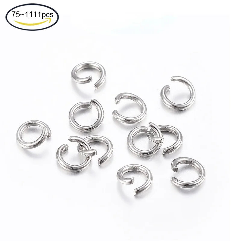 

5 ~ 20 г 304 открытые прыгающие кольца из нержавеющей стали, цвет из нержавеющей стали для модного изготовления
