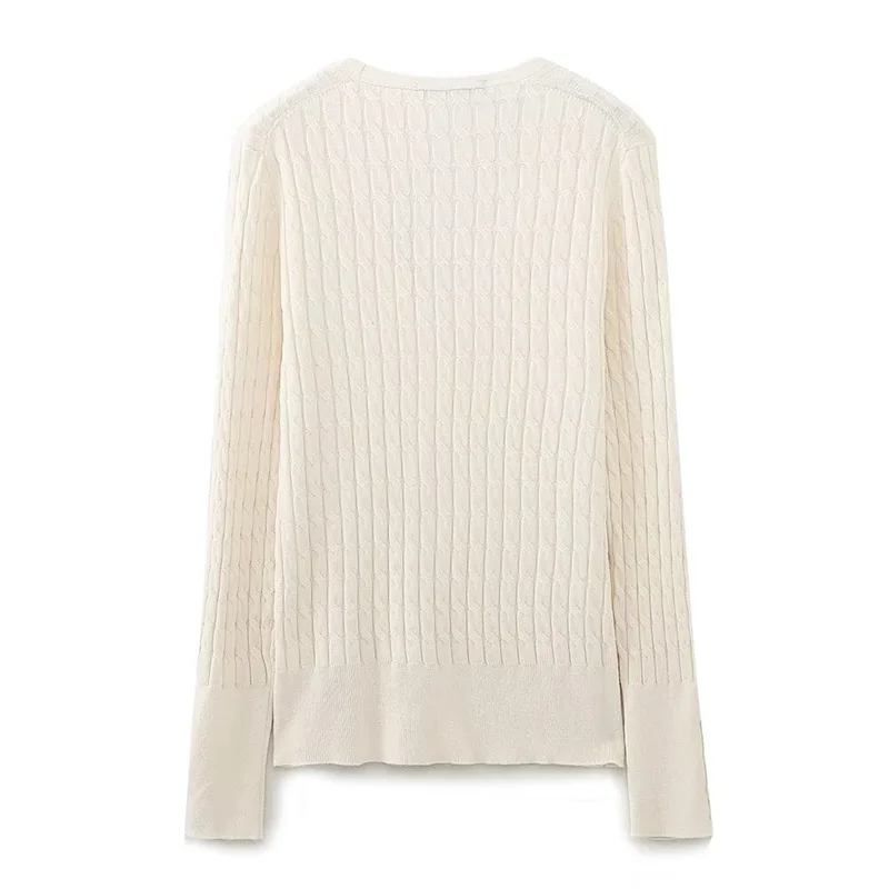 Осень 2024 Новинка женский однобортный вязаный свитер KEYANKETIAN в стиле ретро с