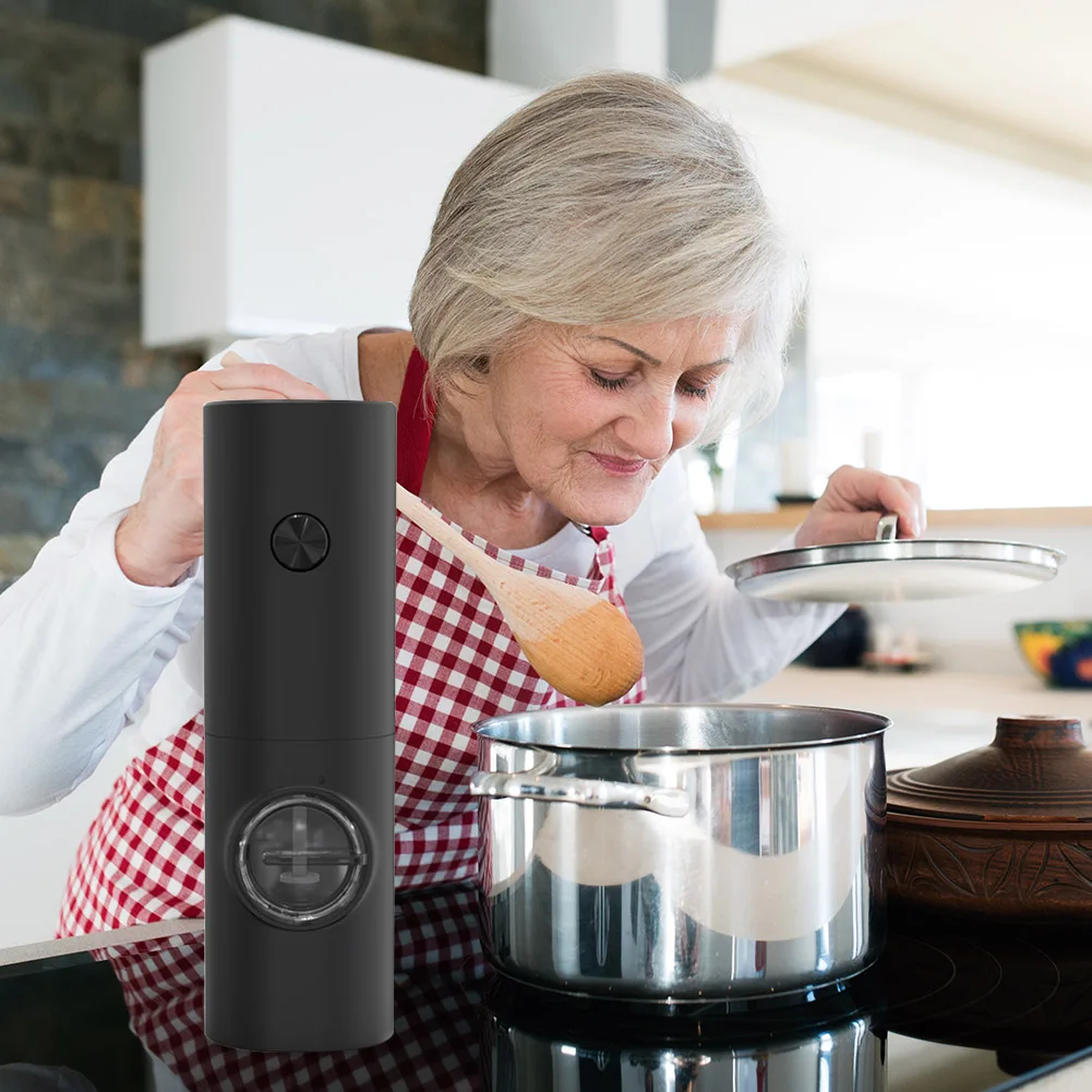 

Electric Automatic Salt Mills Cooking Utensils Automatic Pepper Grinding Gadgets Tool with LED Light for Home Kitchen Cooking