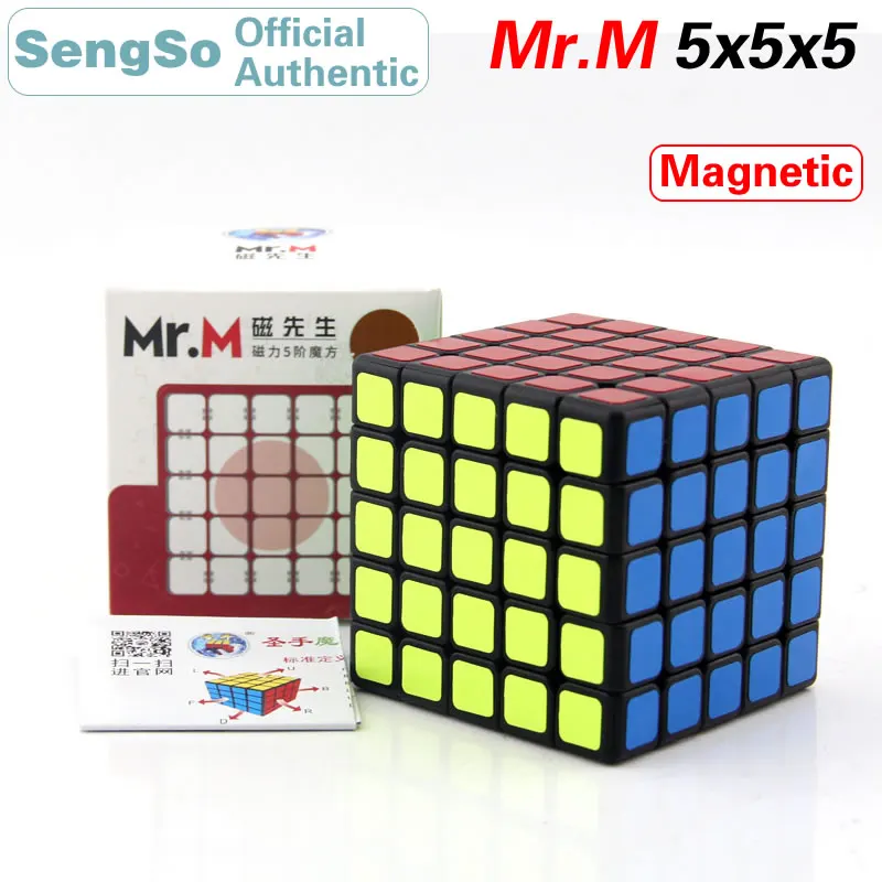 ShengShou Mr.M 5x5x5 Magnetic Magic Cube SengSo 5x5 Magnets Speed Puzzle Antistress Educational Toys For Children moyu aochuang stickerless 5x5x5 magic cube 5x5 speed neo cube puzzle antistress educational toys for children