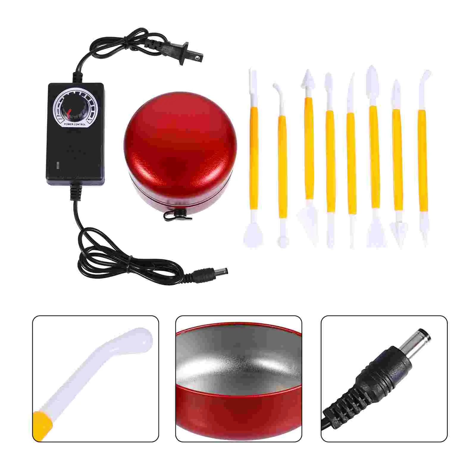 

1 Set Pottery Wheel Electric DIY Clay Machine Wheel with Tool Turntable US Plug