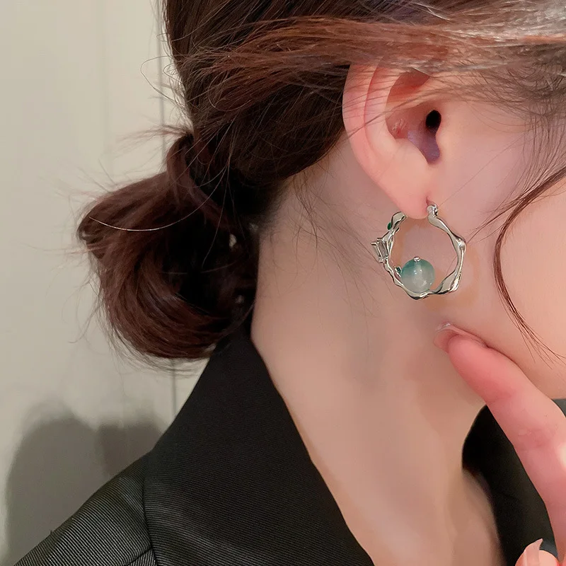 

Irregular Metal Crystal Earrings Japan, South Korean Style Personality, Fashion Earrings Ms Girl Travel Wedding Accessories 2023