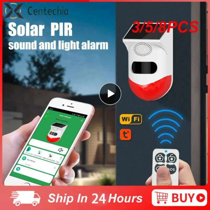 

3/5/8 шт., беспроводная инфракрасная сирена на солнечной батарее