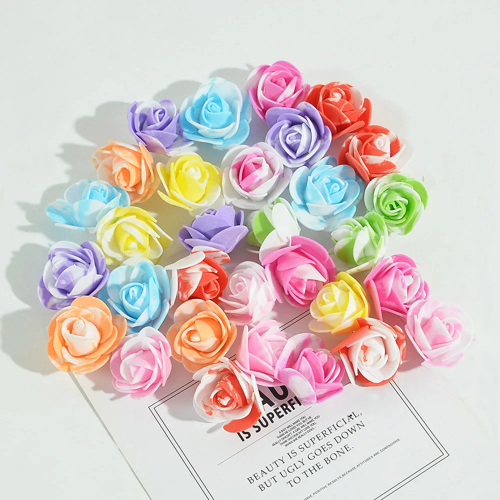 50 / 100 200 шт. искусственные розы из пены 3 см