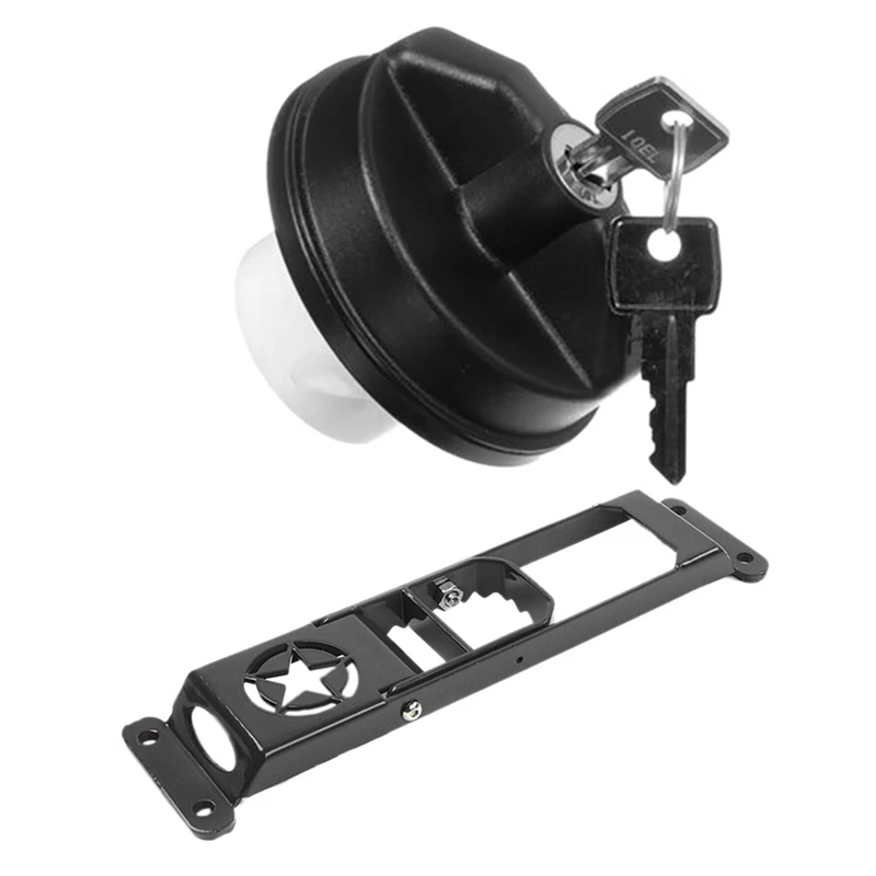 

3 Pcs Car Accessories:1 Pcs Fuel Tank Locking Gas Cap & 2 Pcs Car Door Foot Pedal Hinge Rest Folding Peg Step