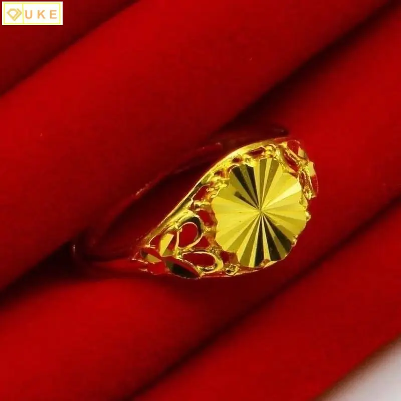 

Женское кольцо Gufa из 18-каратного желтого золота, регулируемое модное ювелирное изделие в подарок подруге, не выцветает, 999