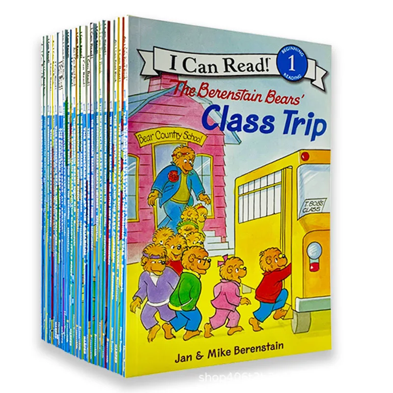 34pcs/set I Can Read Phonics Books The Berenstain Bears English Story Picture Book Help Child Be Reader Early Education Toy