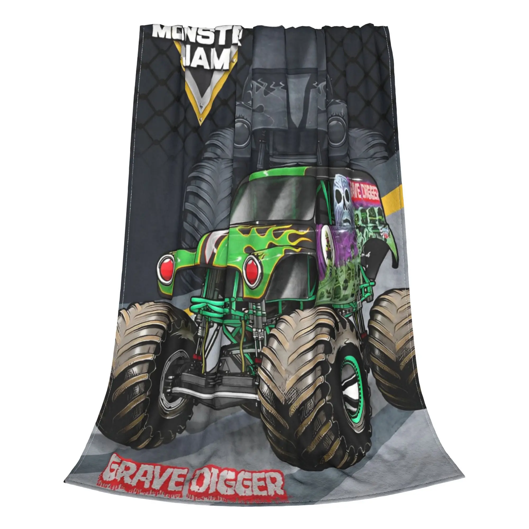 Аксессуары Monster Jam Grave Digger одеяло ультра-мягкое плюшевое из кораллового флиса для