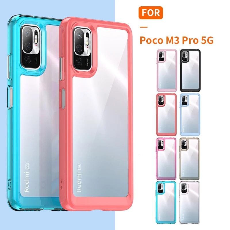 

Для Poco M3 Pro Чехол для Xiaomi Poco M3 Pro Capas Новый чехол для телефона противоударный прозрачный цвет прозрачный чехол Poco M3 Pro