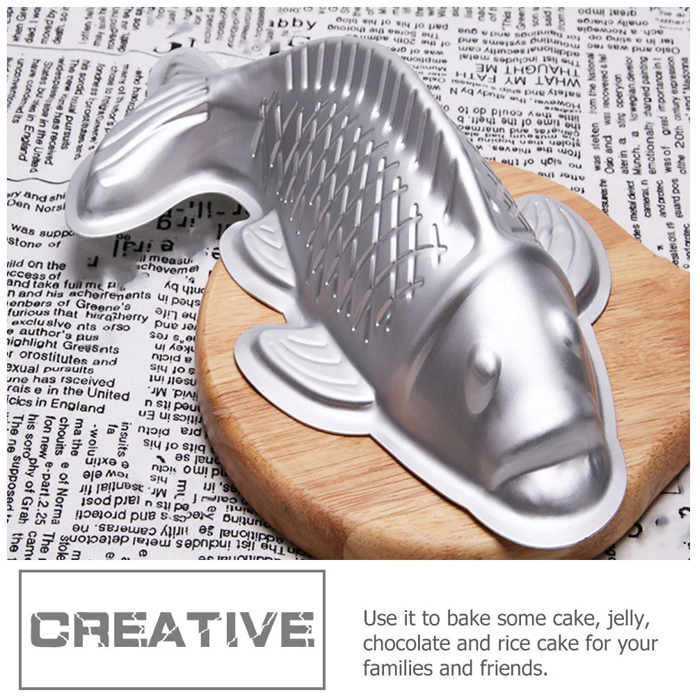 

Mold Cake Fish Rice Baking Carp Mould Fondantchocolate Press Maker Kitchen Onigiri Jelly Pan Sushi Aluminum Decorating Shape 3D