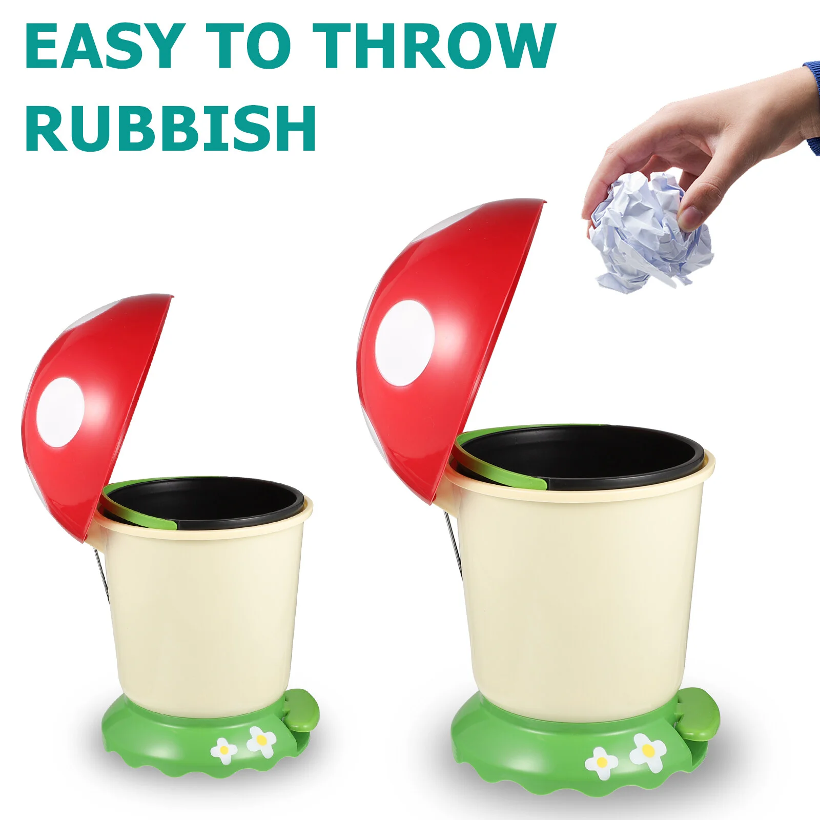 

Pedal Trash Can Mini Garbage Can Tiny Litter Trashcans Small Bin Pp Child