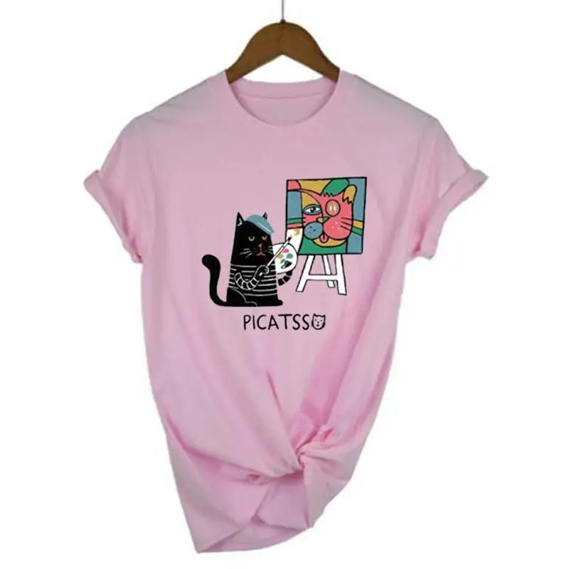 

Женская футболка с коротким рукавом и принтом