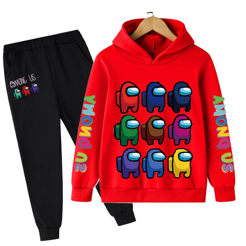 

2022 New Among Us Kids Casual Outfits, Fun Games, Long Sleeve Sweatshirts, Printed Outfits, Baby Boy Clothing, 2 Pieces