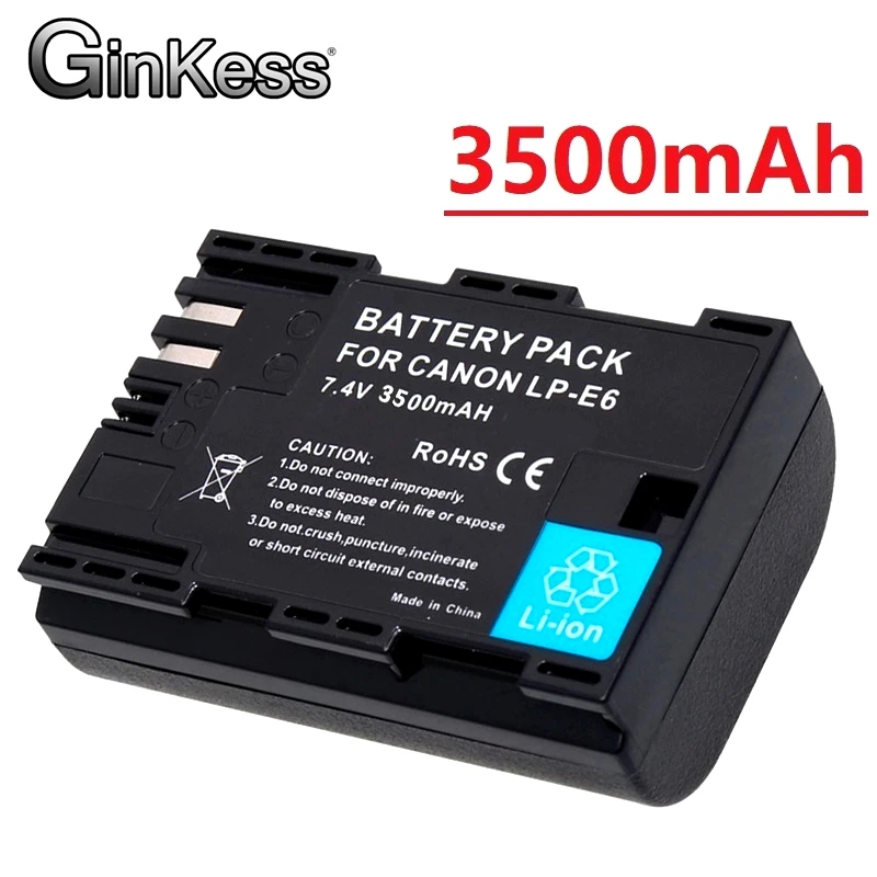 

Upgrade 3500mAh LP-E6 LPE6 LP E6 E6N Battery + LED Dual Charger For Canon EOS 5DS R 5D Mark II 5D Mark III 6D 7D 70D 80D Camera