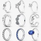 Новинка 2022, блестящее серебряное кольцо в виде сердца для женщин, маленькое предложение, блестящее кольцо с двойным сердцем, ювелирный подарок