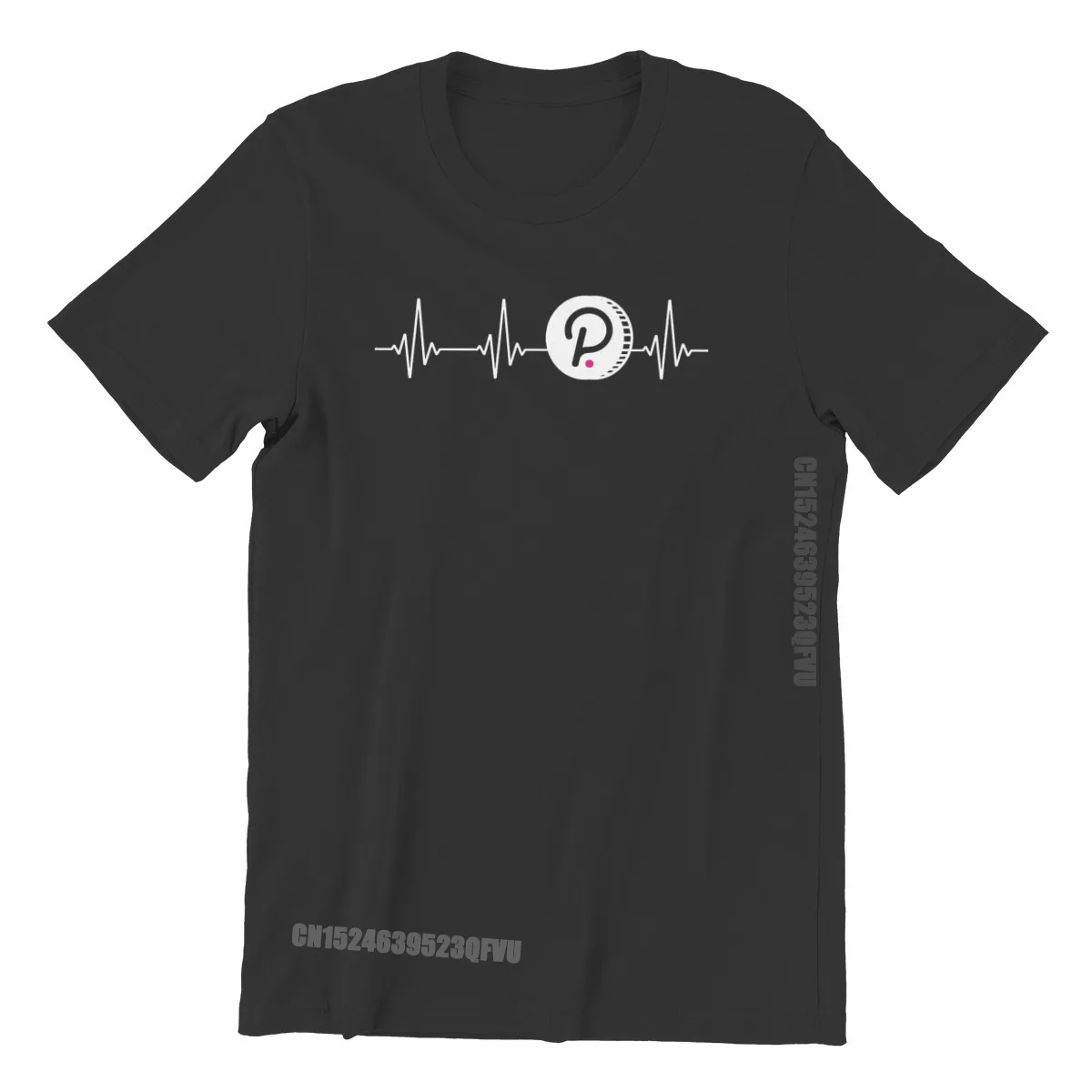 

Cryptocurrency Crypto Miner Polkadot Love Heartbeat Men T Shirts Classic Grunge Camisas Gothic Men Tops Harajuku Retro TShirt