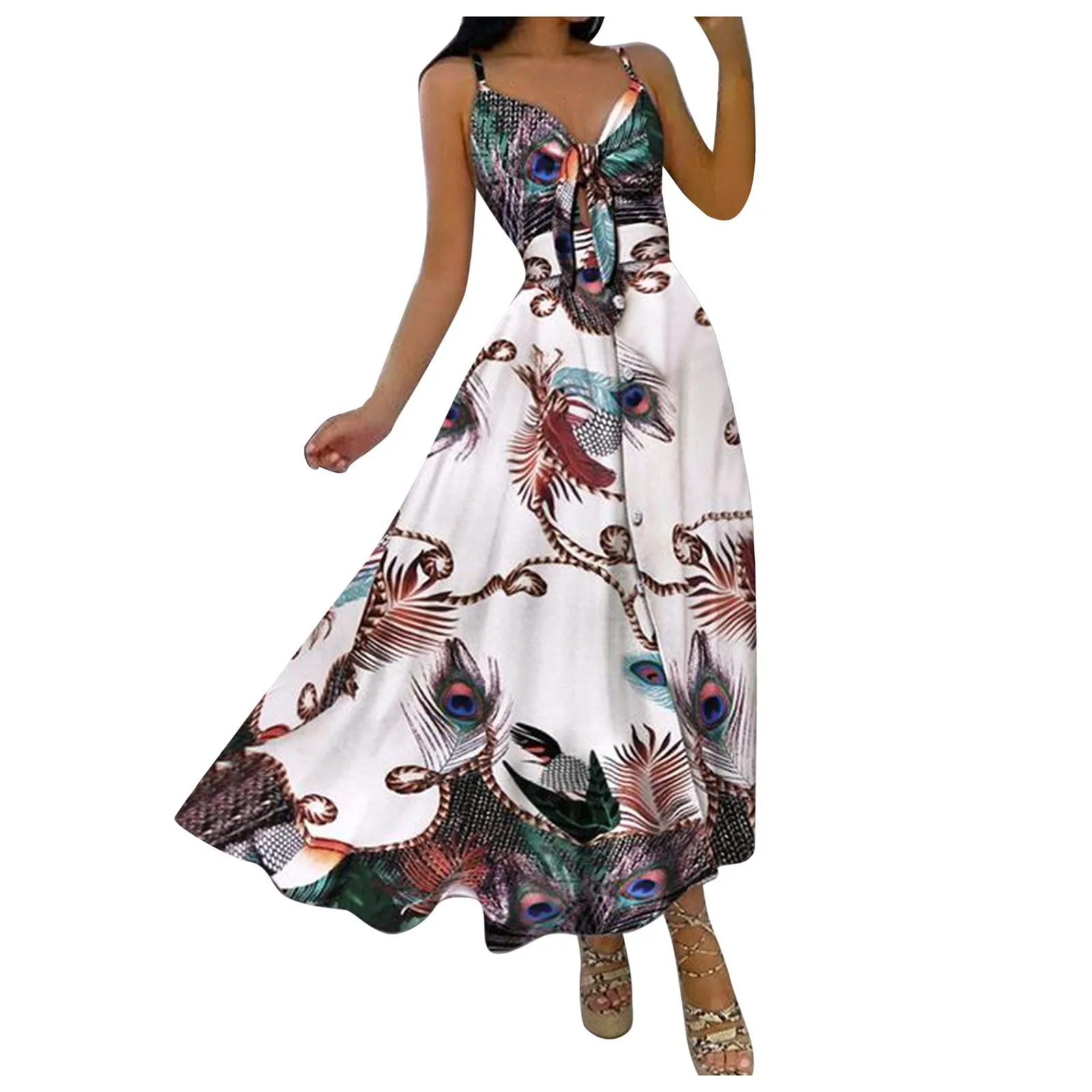 

Wholesale New Long Dresses for Women Summer 2023 Flower Suspender Boho Maxi Elegant Sexy Casual Prints Holiday Beach Sundress