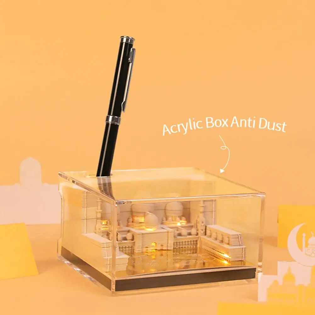 

Мечеть 3D Бумажная резьба Модель коврик 3D Трехмерная клейкая творческая бумажная бумага ручной работы на заказ ноты Модель Резьба S1G2