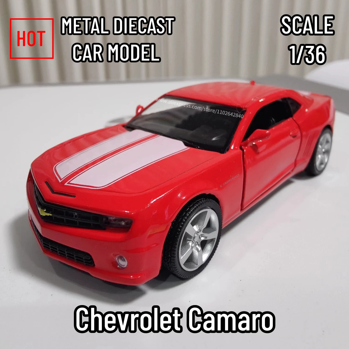

Scale 1/36 Chevrolet Camaro Car Model Replica Diecast Mini Vehicle Collection Home Interior Decor Xmas Gift Kid Boy Toy