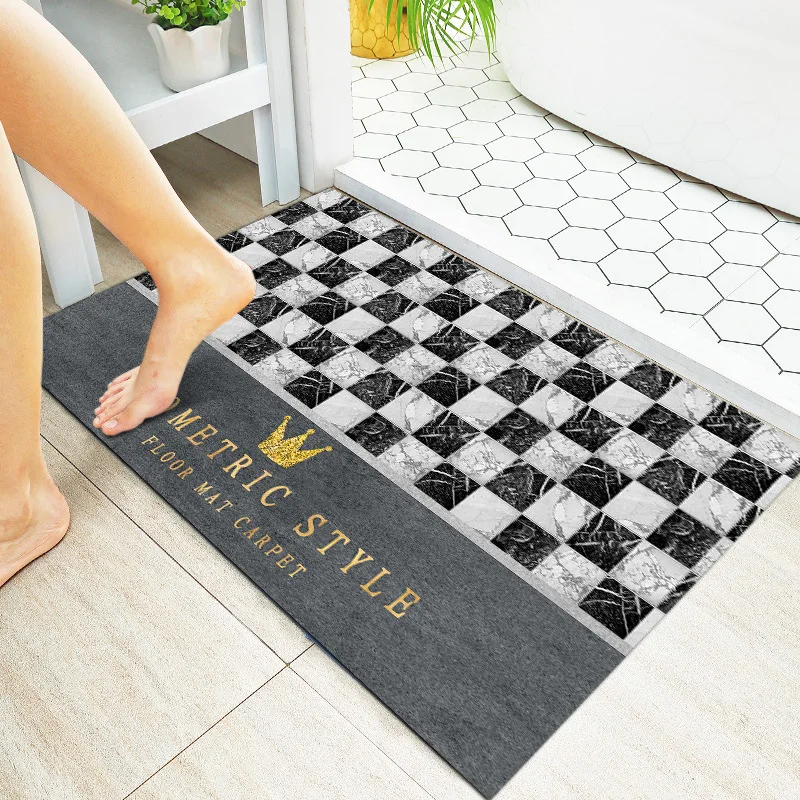 

New Bathroom Porch Floor Mat Natural Rubber Absorbent Foot Pad Bathroom Quick-drying Pad Diatom Mud Soft Cushion Home Carpet Pad