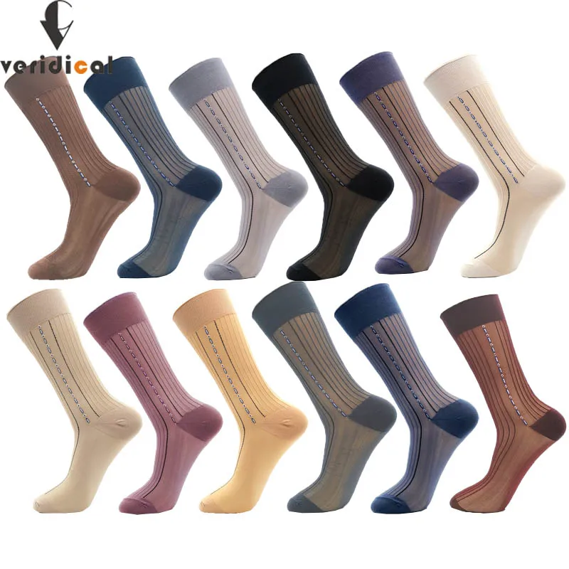 Mens Nylon Thin Breathable Middle-eged Elderly Silk Socks Bu
