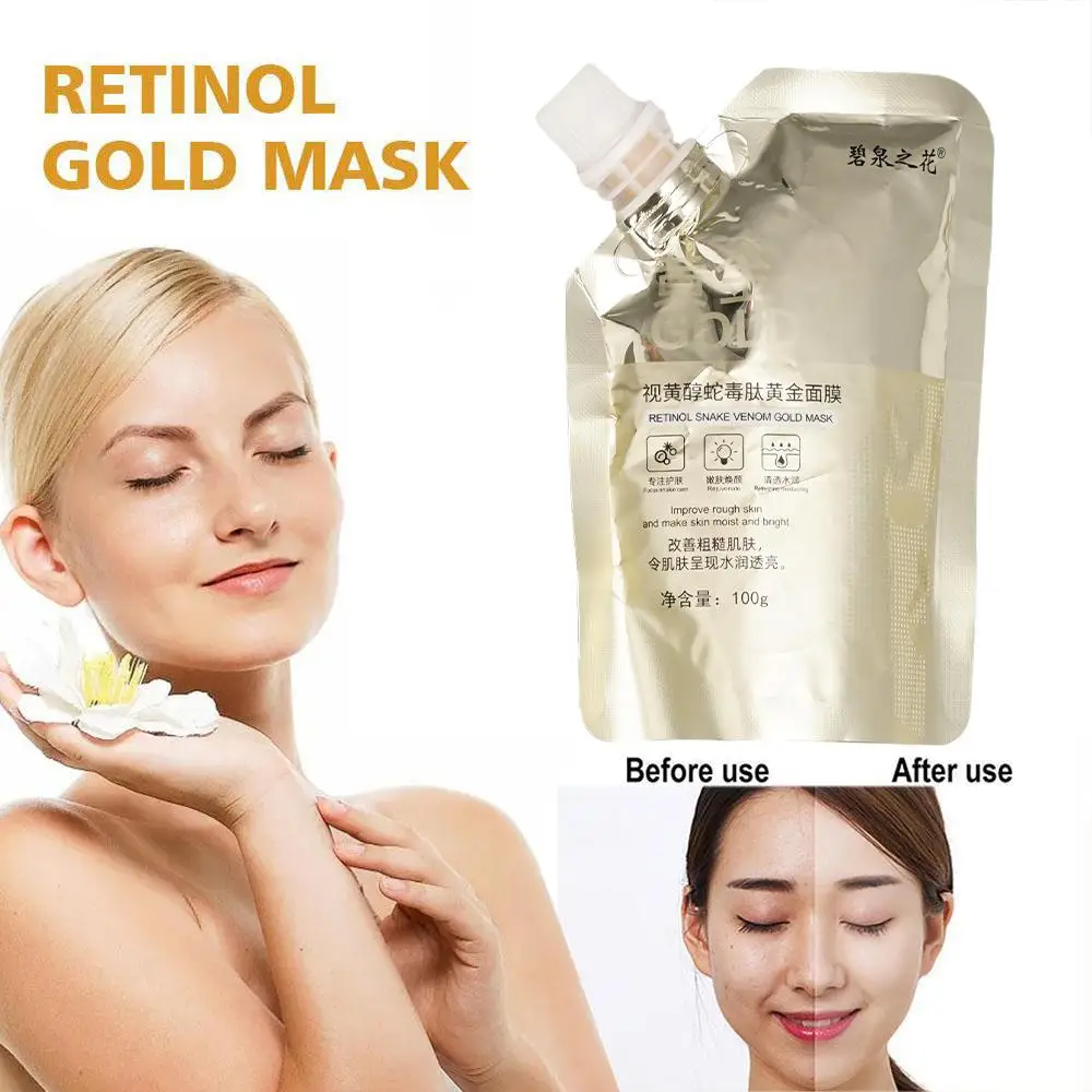 

100g Retinol Mask Gold Peel-off Masks Remove Blackhead Pores Face Shrink Care Oil-Control Anti-Wrinkle Lifting Acne Whiteni K7K2