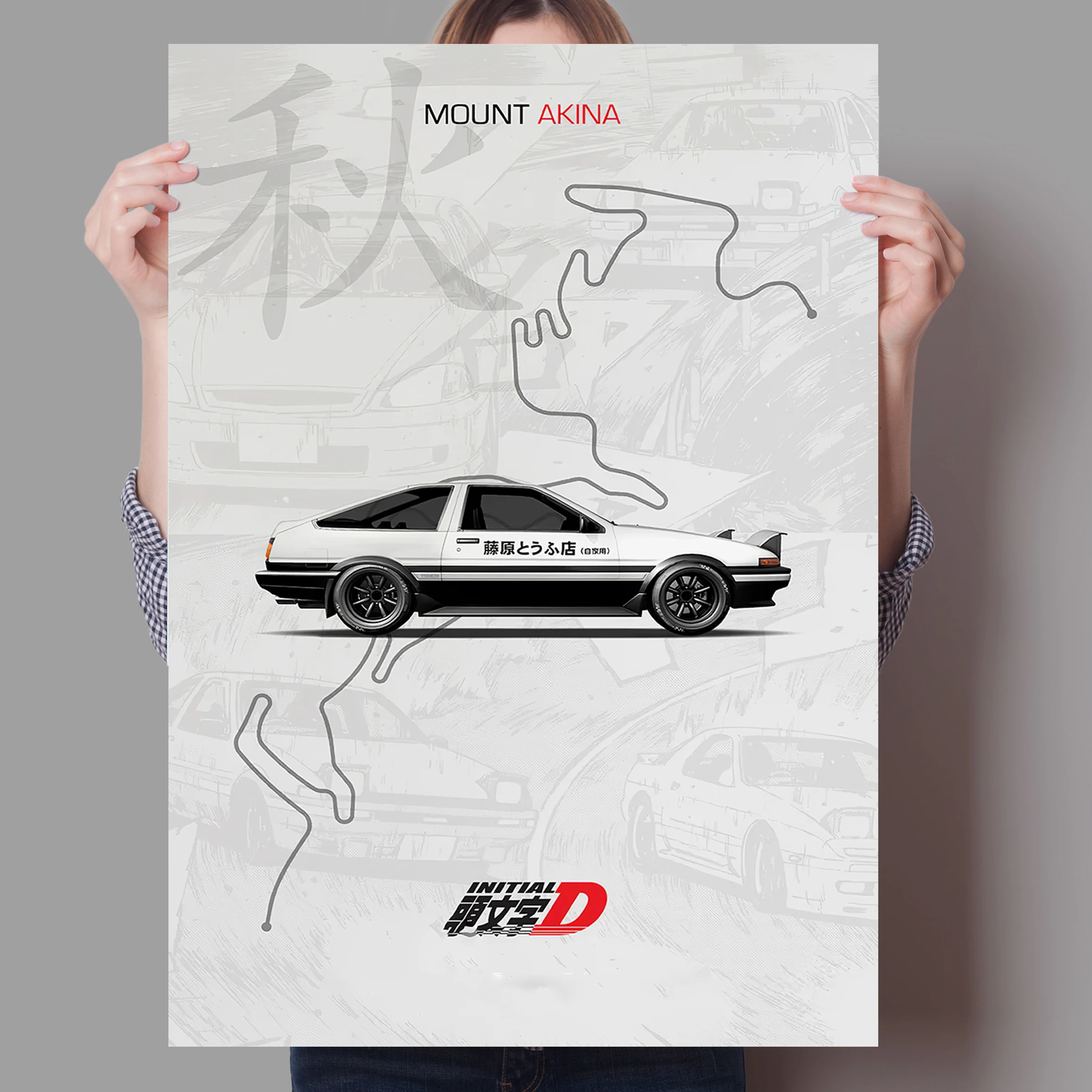 

F1 Poster Aesthetics Initial D AE86 Racing Car Circuit Track Gtr Le Mans Canvas Painting For Wall Art Home Room Decor Motorsport