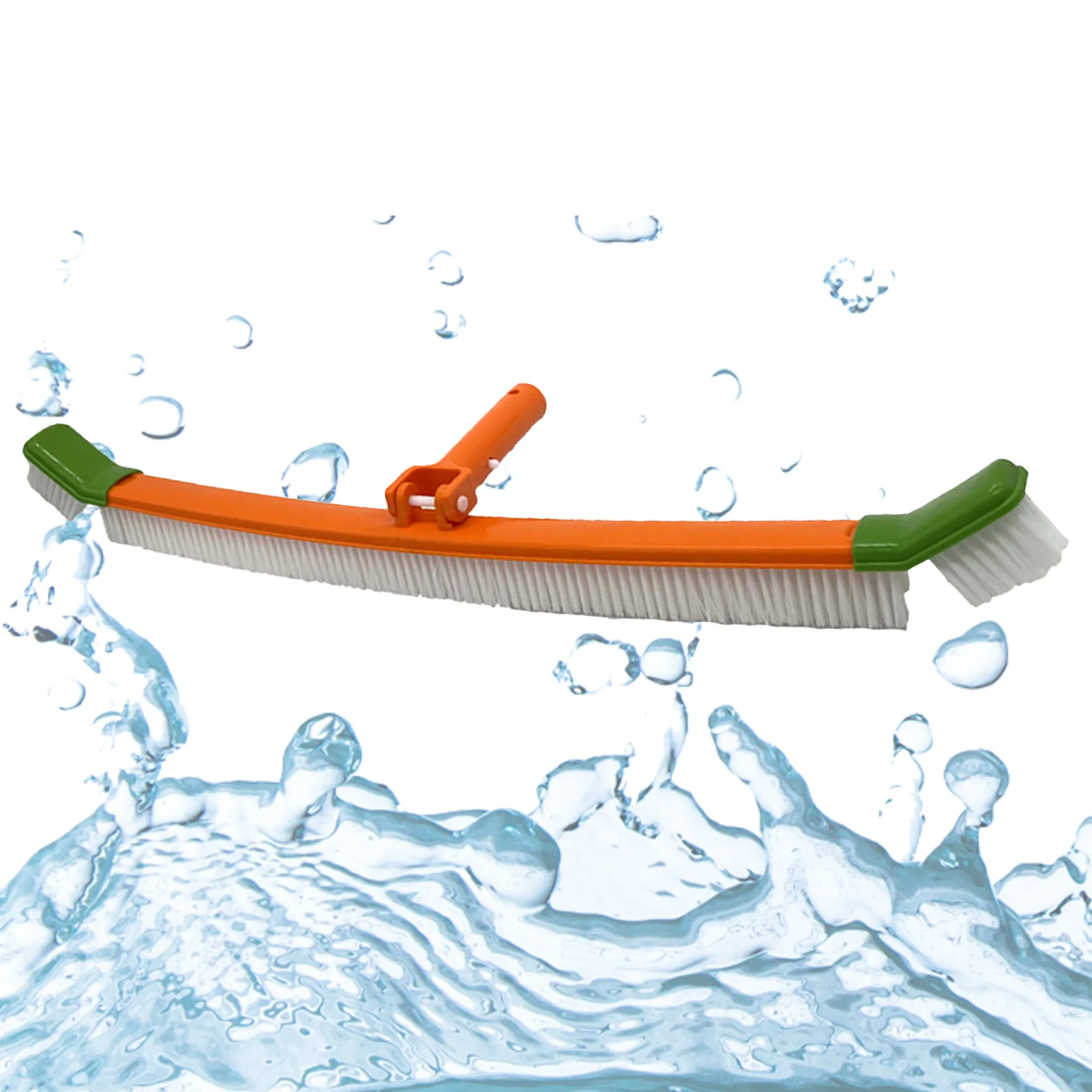 

Pool Cleaning Brush Heavy-Duty Brush Head 24in Pool Wall Brushes With Corner Brush Cleaning Swimming Pool Tiles Floors Steps No