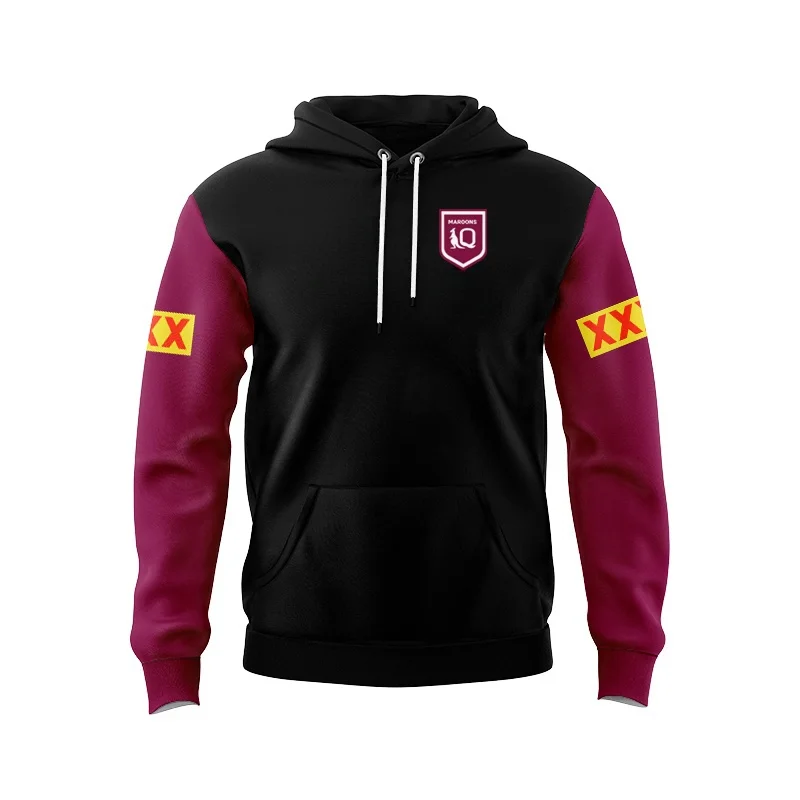 Толстовка с капюшоном Queensland цвет маруны страна происхождения 2024 фотосессия