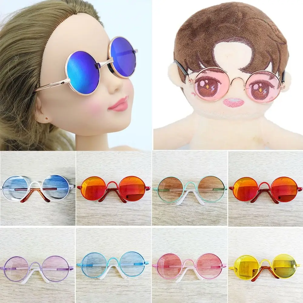 

Colors Mini Plush Doll for 1/31/4 BJD Accessories For 20cm Dolls Cute Round Frame Plush Doll Eyeglasses Glasses Clothes