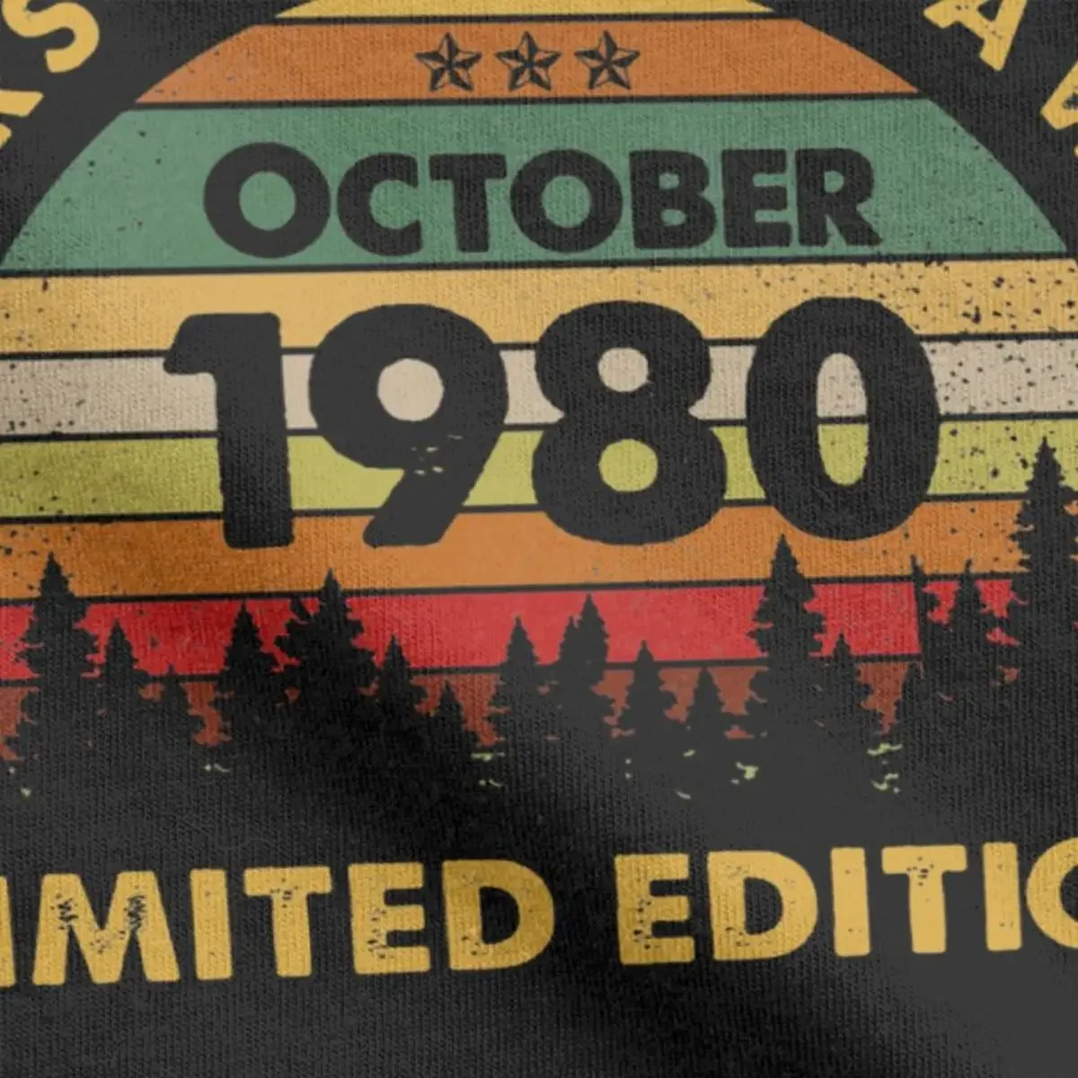 Рожденный в октябре 1980 40 лет быть потрясающей футболки мужские забавные подарок