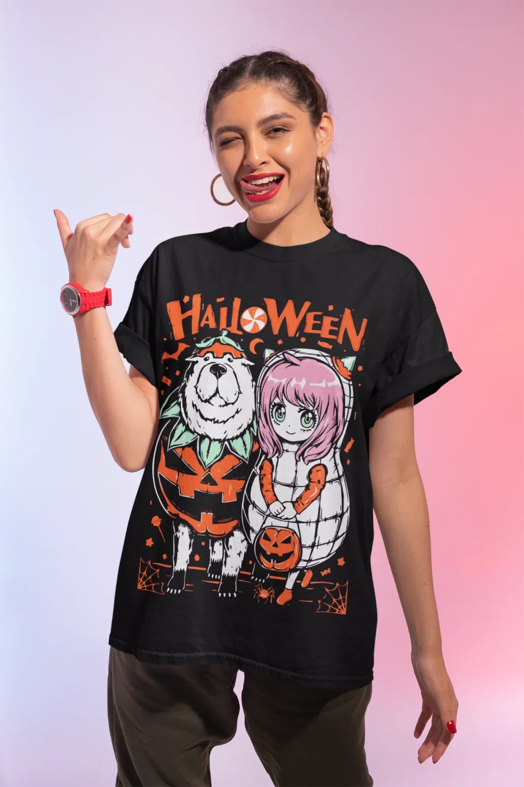 Мягкая футболка унисекс для Хэллоуина Loid Yor Anya Bon Forger x