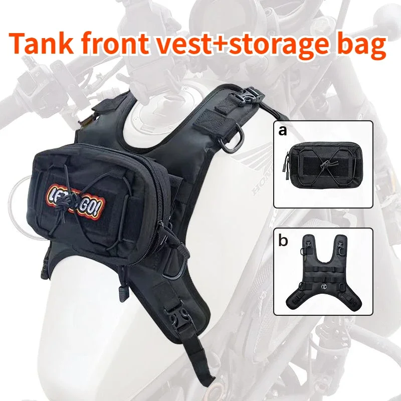 

Универсальный пакет топливного бака для мотоцикла, подвесная сумка для топливного бака, многофункциональная сумка для локомотива, жилет для топливного бака, мотоциклетное оборудование