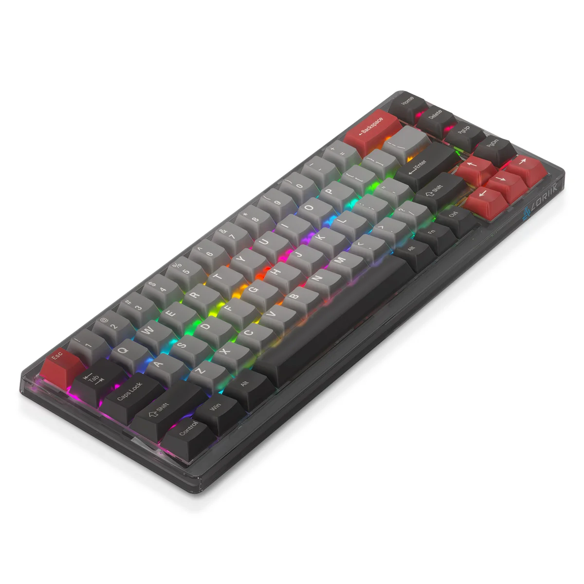 

Проводная Механическая клавиатура LORIIK LR68, 3 режима, 2,4G, Type-C, BT, 68 клавиш, переключатель Gateron, RGB, популярная сменная игровая клавиатура