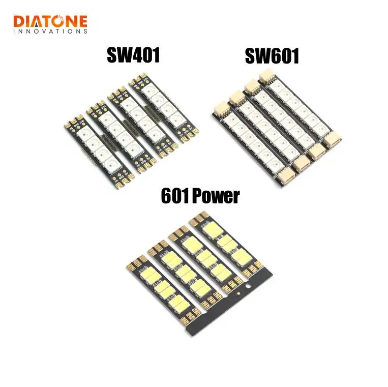 

4 PCS Flash Diatone MAMBA SW401 SW601 601 Power Light Board Extension 5V Colorful LED Strip Light Board for Mamba F722S RC Drone