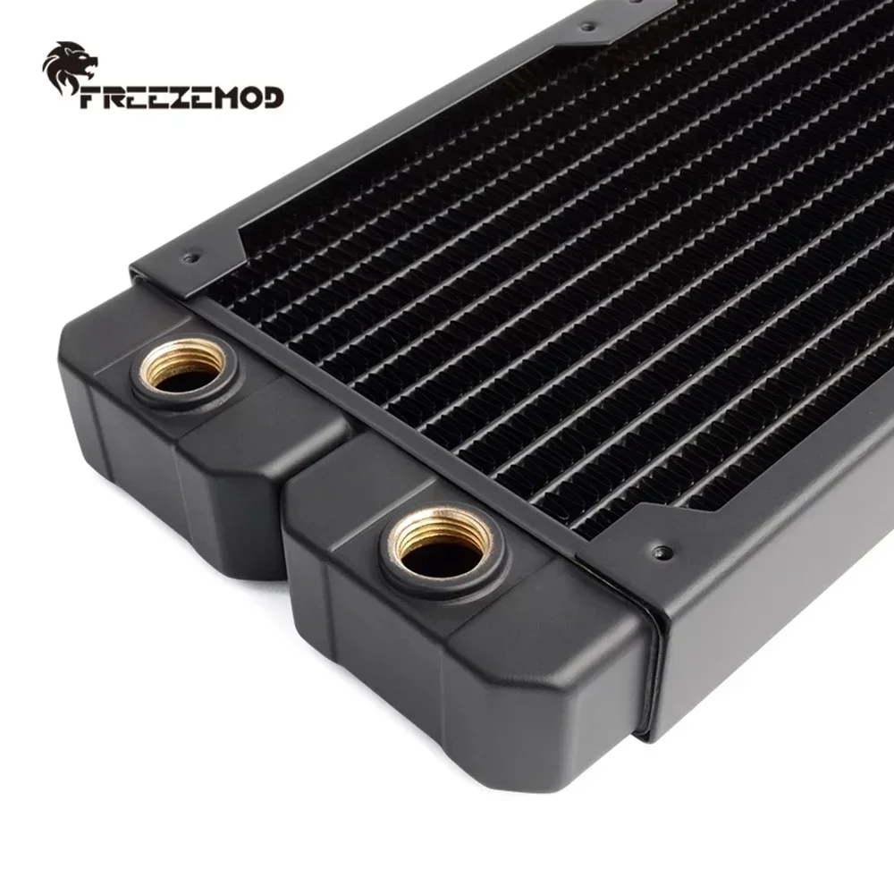 Медный радиатор 48 см FREEZEMOD для ПК жидкостный охлаждающий ряд 480 мм черный гибкий 14