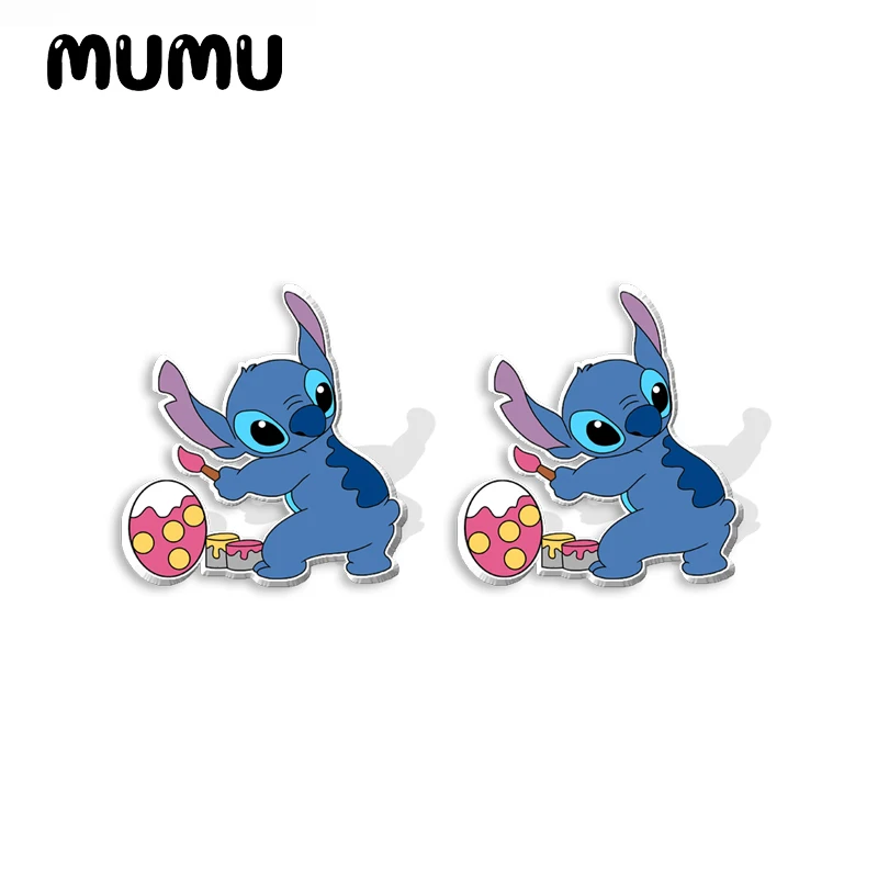 2024 Новые Пасхальные серьги-гвоздики с Микки и Минни Дейзи Плутон Ститч акриловые