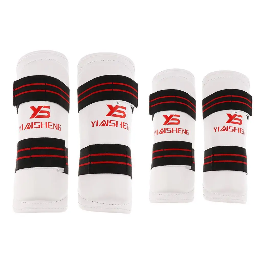 

Taekwondo Shin Guard/Leg Protector + Arm Guard/Elbow Protector Set L Red
