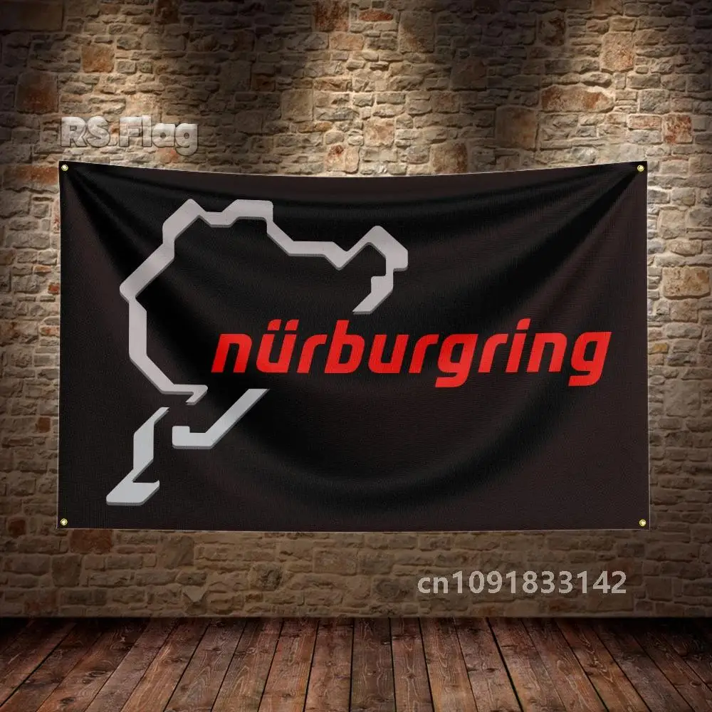 3x5 футов Флаг Нюрбургринга Полиэстеровые печатные автомобильные флаги для