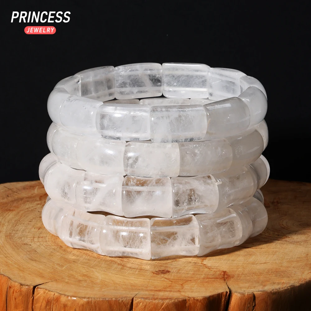 A++ натуральный белый фантомный кварцевый браслет 11*16 мм/13*15 мм свободные бусины из