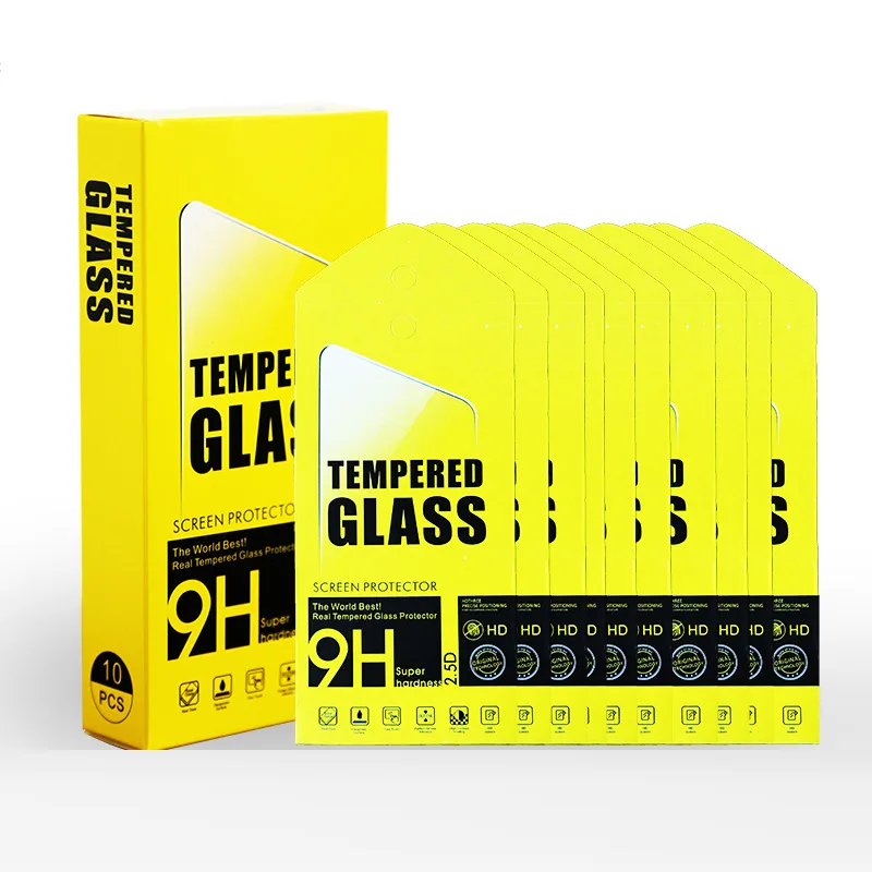 200pcs/lot 175*87mm Green Universal Paper Retail Package Packaging Box For Cell Phone 9H Tempered Glass Screen Protector Film