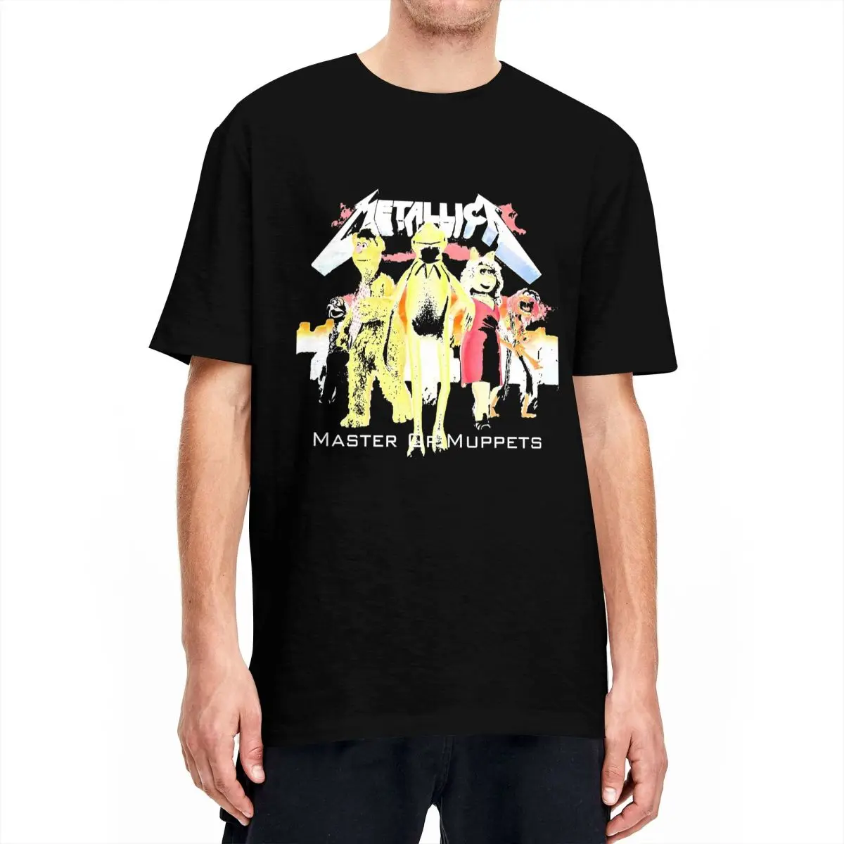 Футболка с коротким рукавом и круглым вырезом из чистого хлопка