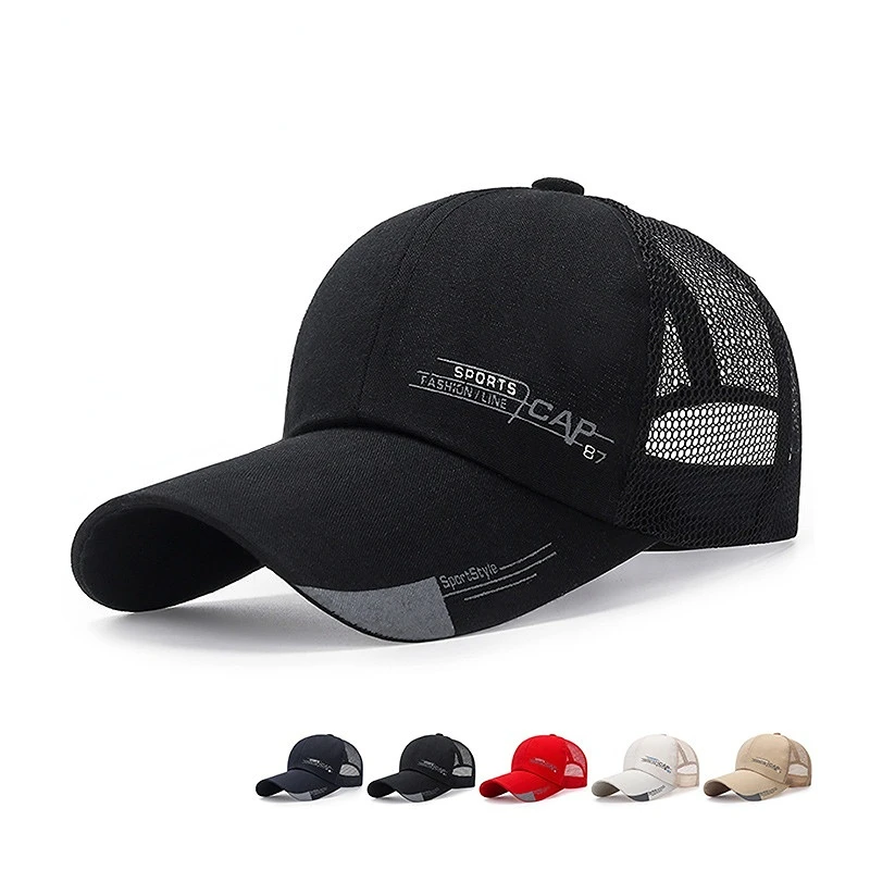 

Sports Cap Mens Hat for Fish Outdoor Fashion Line Baseball Cap Long Visor Brim Shade Snapback Women Sun Hat Peaked Cap Men Cap