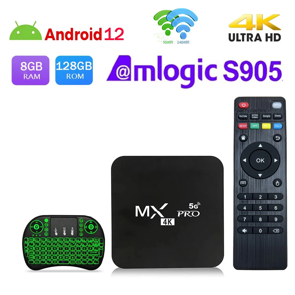 CLIBABIQBOX MX-PRO ТВ-приставка Android 12.0 8ГБ 128ГБ