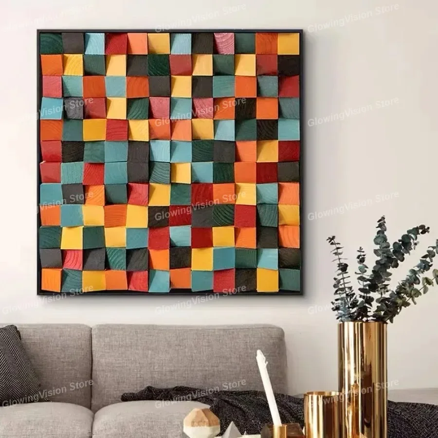 Фото Модная 3D-мозаика 30x30 см для декора стен, акустический диффузор из массива дерева для офиса, дома, выставочного зала, гостиной, украшение стен №2