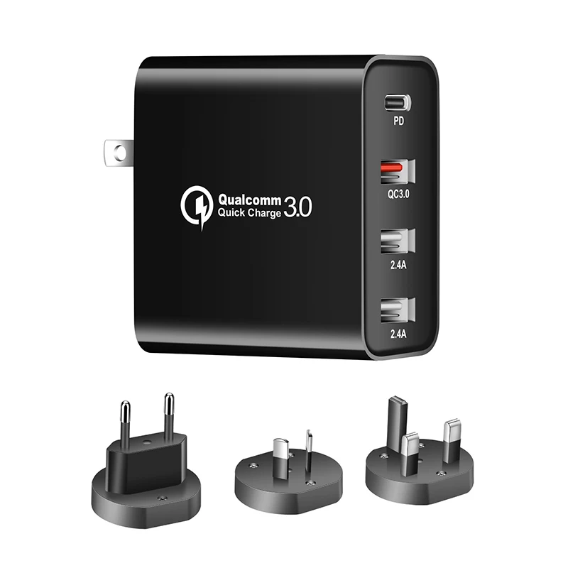 

Зарядное устройство с 4 USB-портами и поддержкой быстрой зарядки, 48 Вт